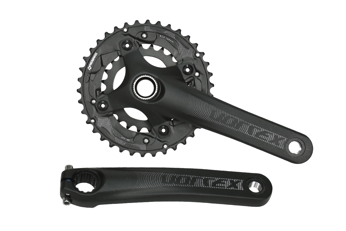 Система PROWHEEL VORTEX-551-TT,24/38T*175MMAL-6061-T6,W/PW-MBB73+/PW-BB92,CHAINLINE:49,BCD:104\64,чер