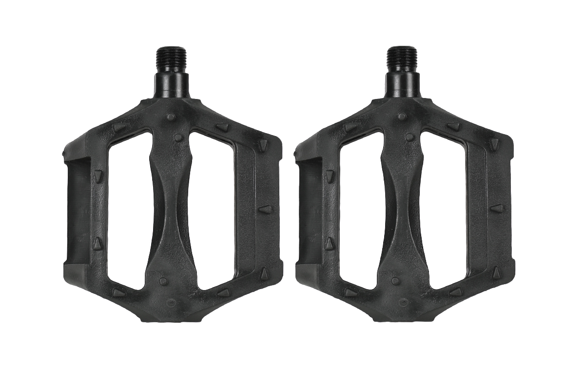 Педали MTB MX-P624 9/16" пластик, насыпной подшипник, черные