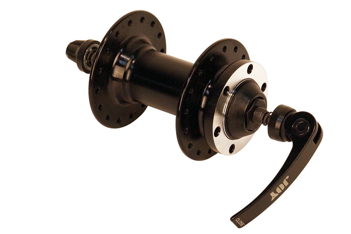 Втулка передняя JY-D041DSE DISC 14G*32H, крепление IS6, черная